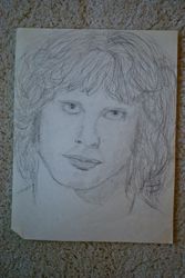 Hand drawing of Jim Morrison