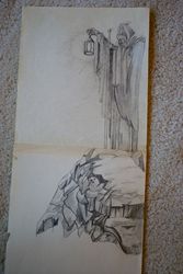 Drawing of inside jacket of Led Zeppelin's fourth album