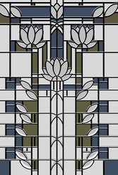 Waterlillies stained glass model rendering