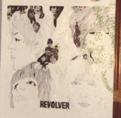 Wall mural of the Beatles Revolver Album Cover